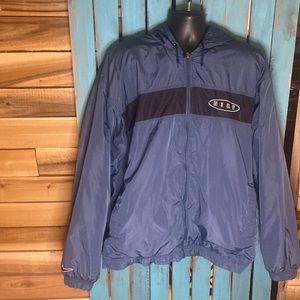 Vintage 90s Nike full zip hooded jacket XXL quilted lining large swoosh